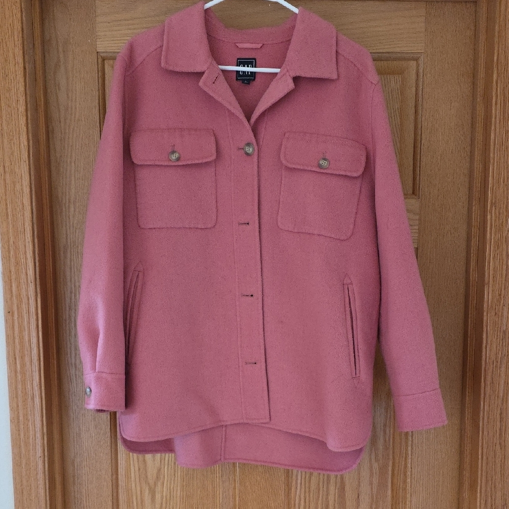 GAP Pink Fleece/Wool Jacket, Women's